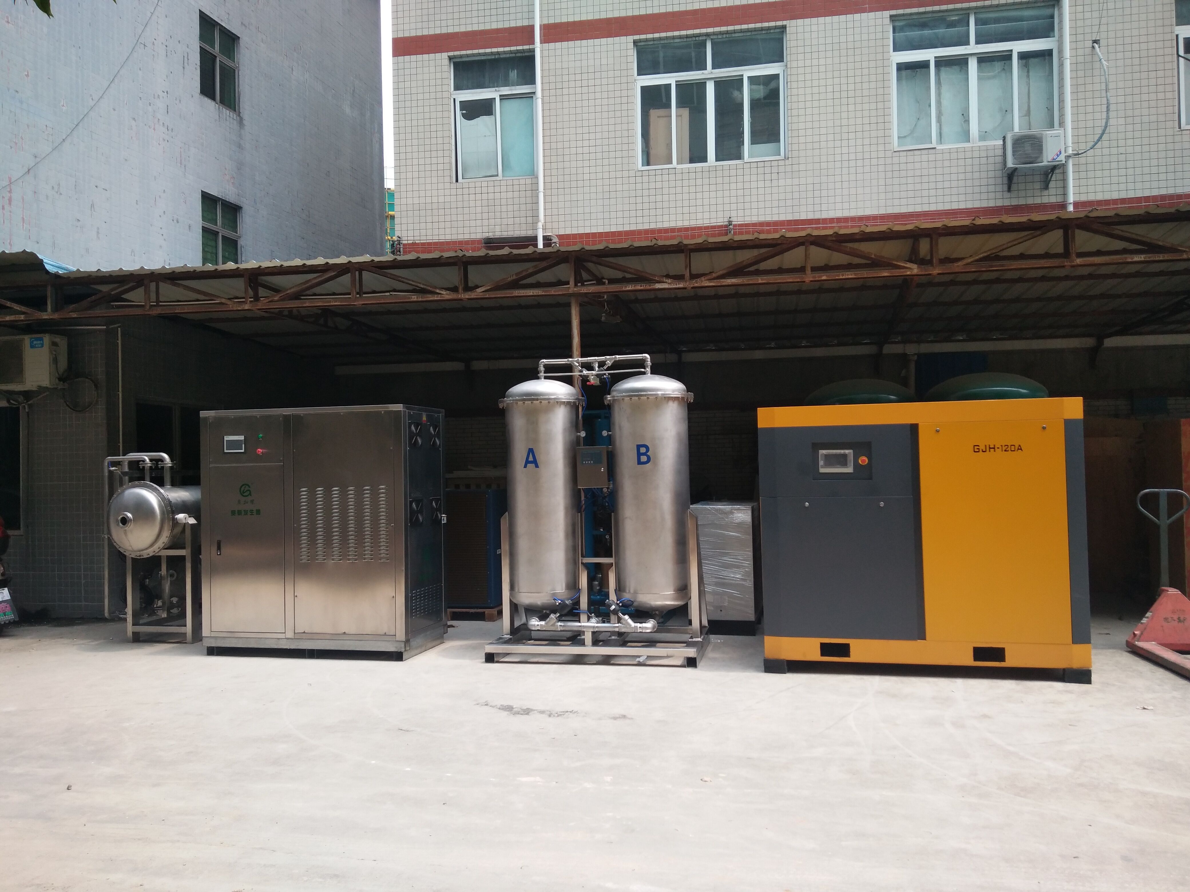 佳環(huán)8月份，出貨一套5KG氧氣源臭氧發(fā)生器應(yīng)用于洗滌廢水回水處理